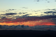 岩木山から夕焼け