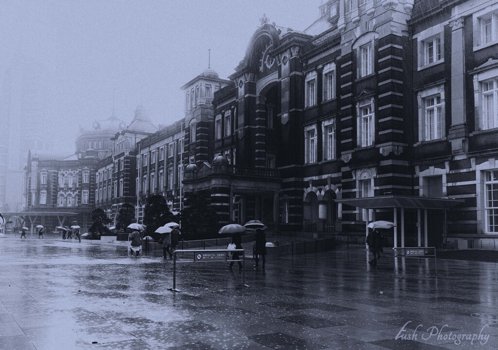 Rainy Tokyo Station