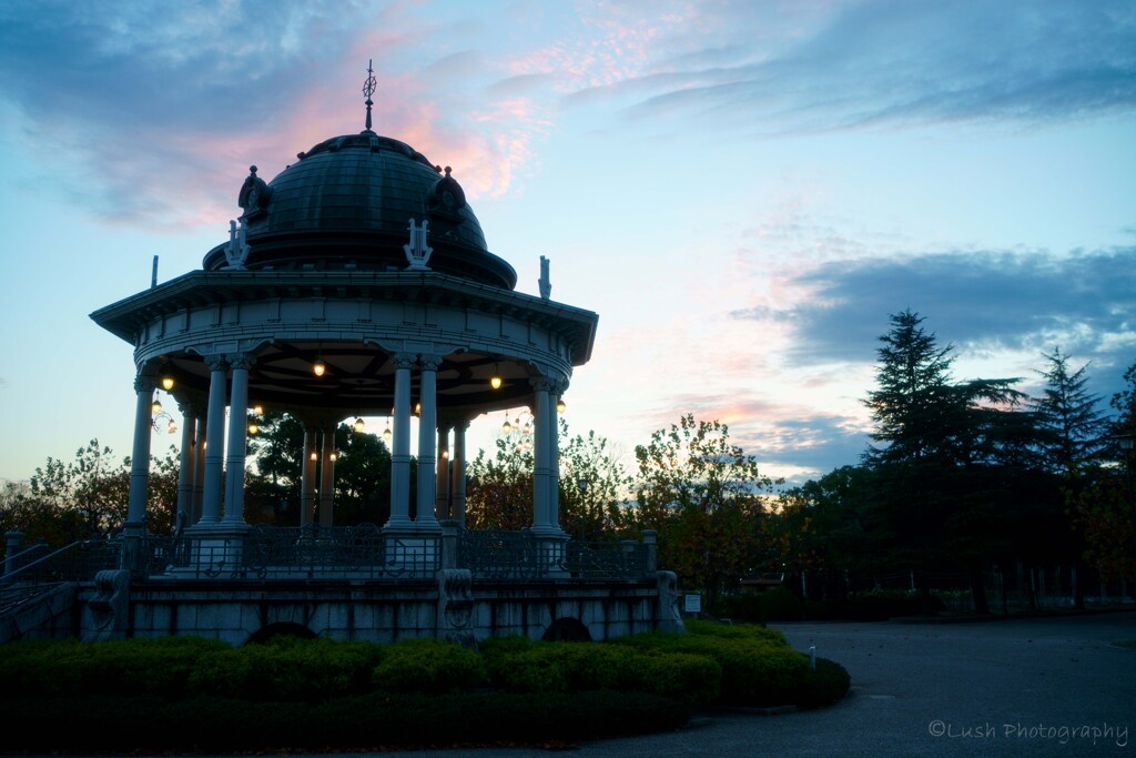 鶴舞公園夕景・・・