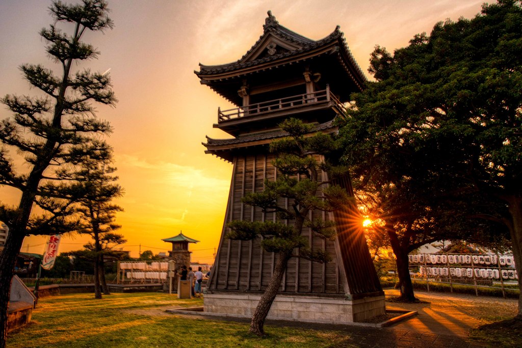 七里の渡し　夕景・・・