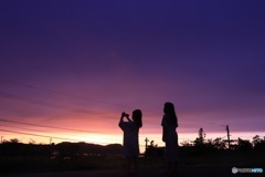 夕焼けとマジックアワーの狭間