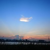 江東花火大会夕焼け
