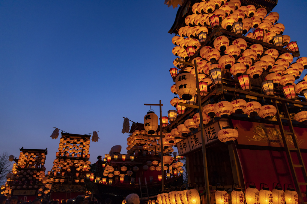 犬山まつり試楽祭（夜車山曳き出し）