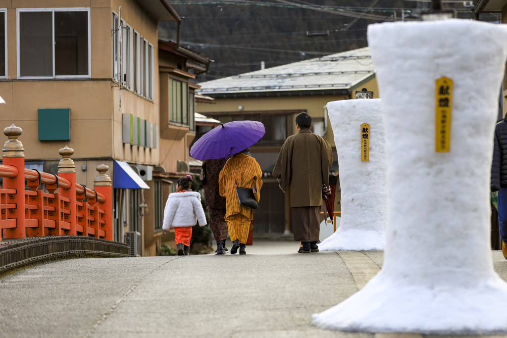 古川の町