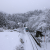 日当駅雪景色