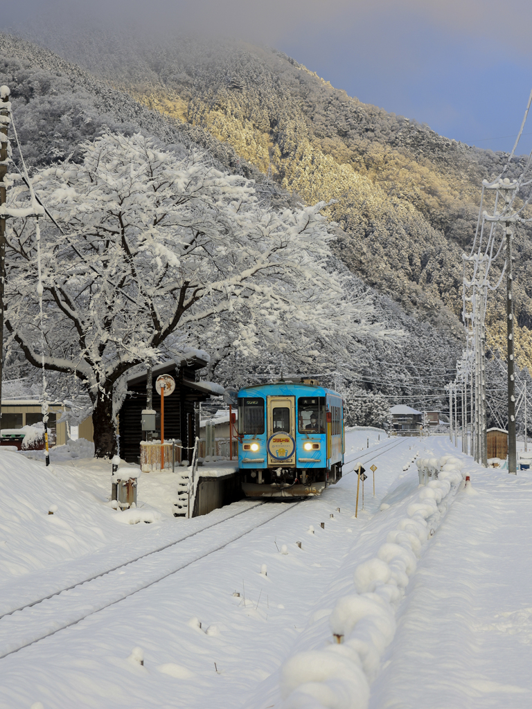 高科駅雪景色