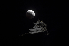 岐阜城と皆既月食