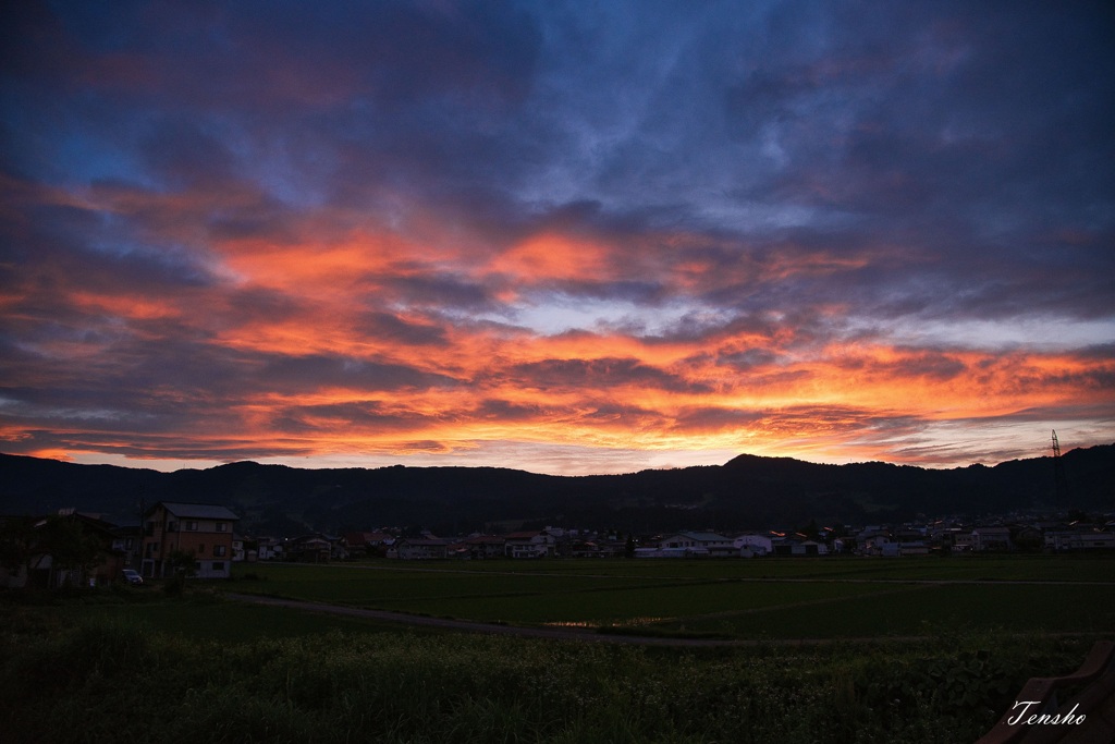 久しぶりの夕焼け
