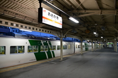 大垣駅に到着後のムーンライトながら号