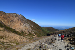 那須岳下山道