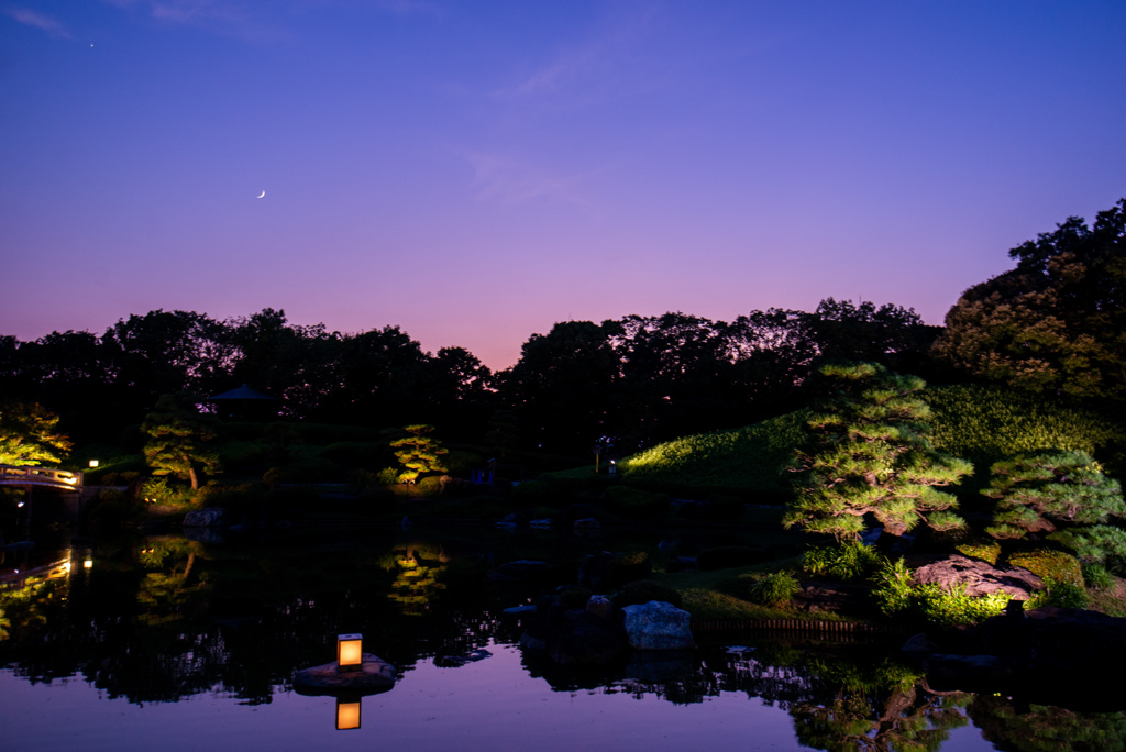 今日の三日月と金星