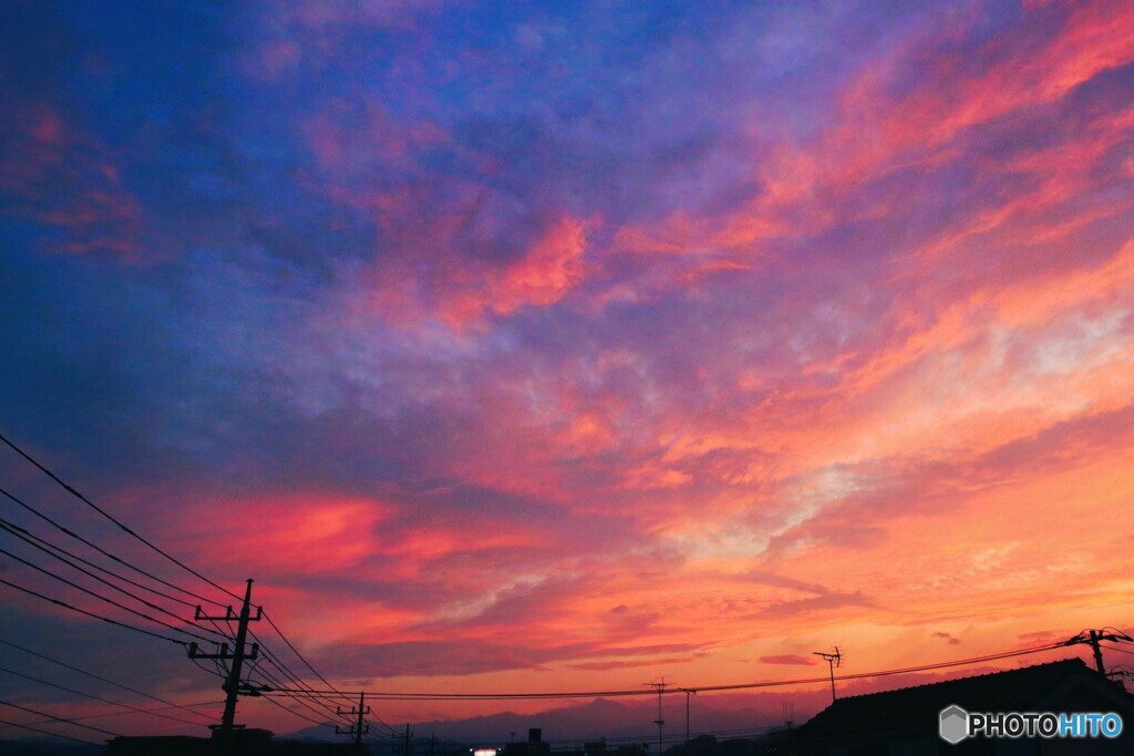 久しぶりの夕焼け