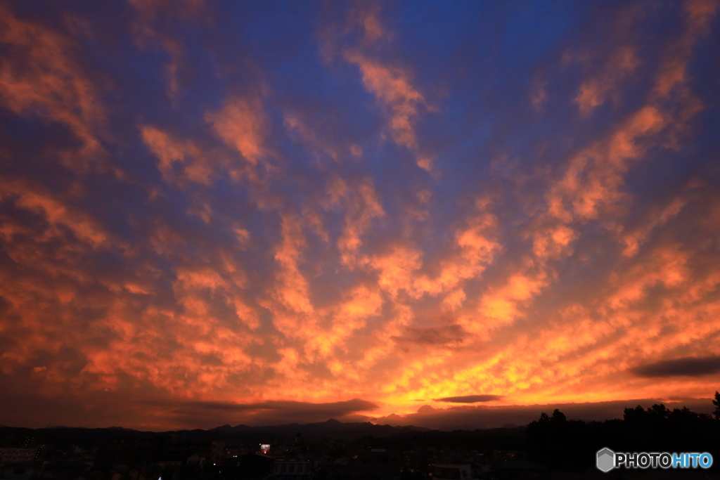 最近の夕焼けは美しい
