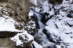 雪の銚子の口滝