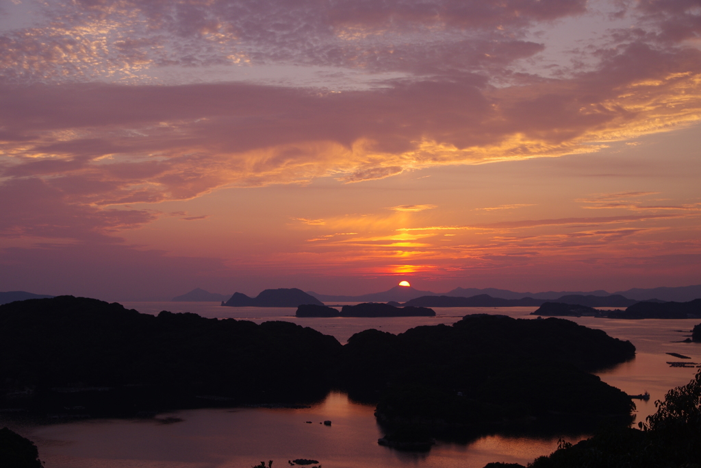 九十九島の夕日