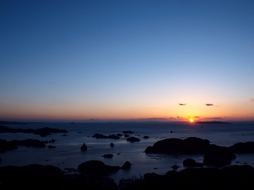 九十九島の夕日