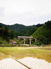 めがね橋を駆け抜ける