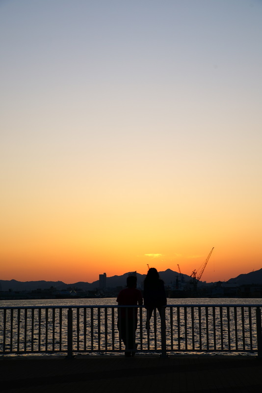 ポーアイの夕日