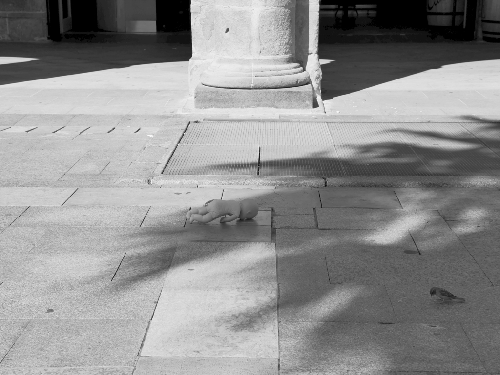 a doll on a Bilbao square