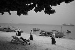 Zanzibar 白い浜