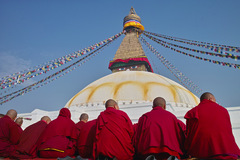 ボダナートの僧　ネパール　2009-1