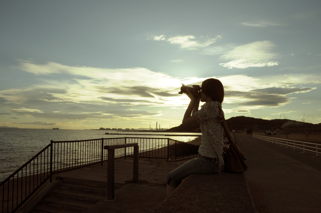 夏の夕暮れ