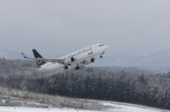 Ｂ738　大館冬の離陸編