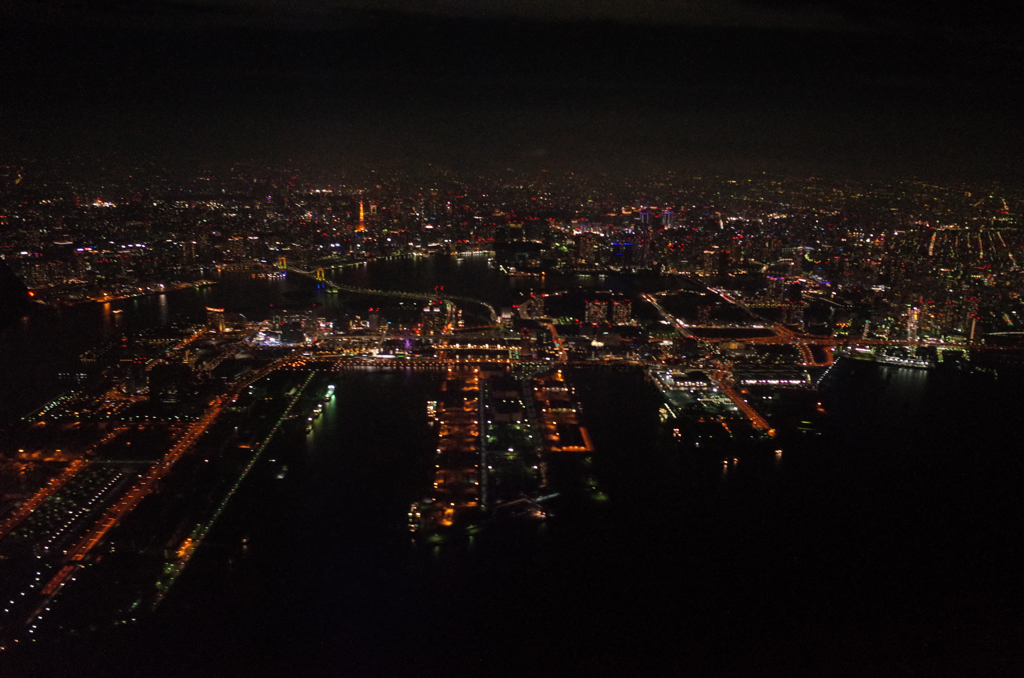 東京上空の夜景