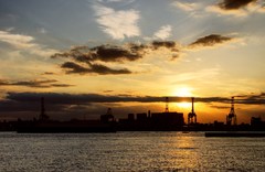 颯爽な夕焼け空