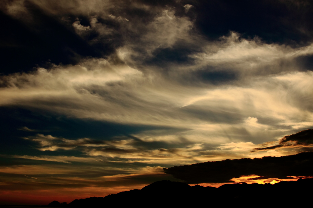 グラデーションがきれいな夕暮れ