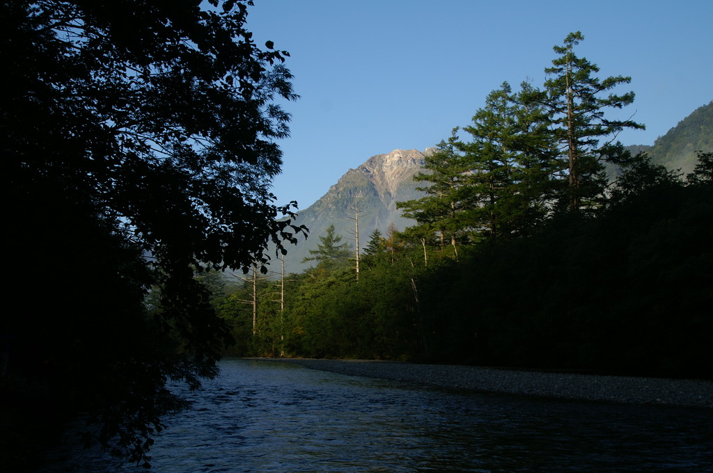 梓川と焼岳