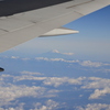 空から望む富士山