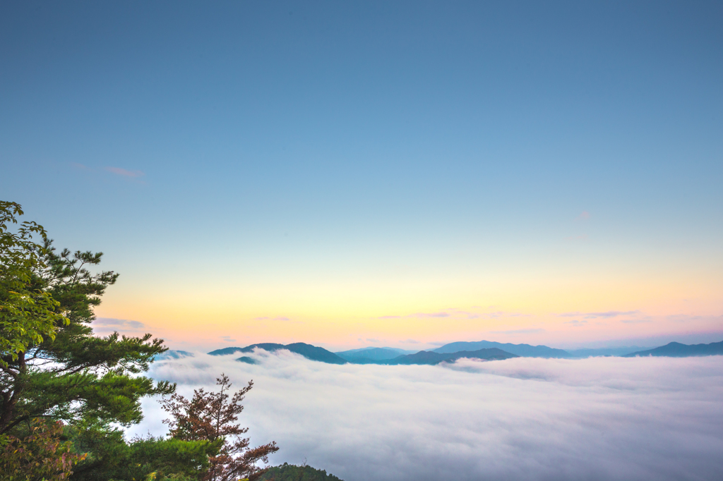 朝日と雲海