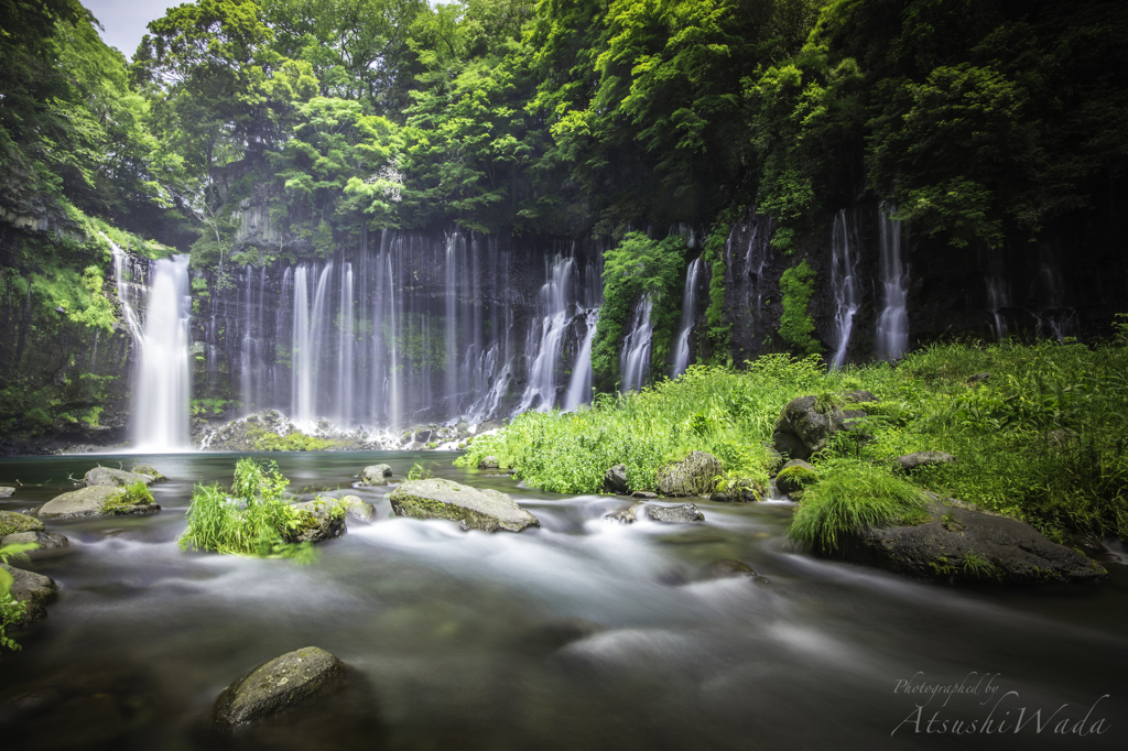 Waterfall of white yarn