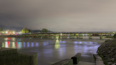 夜の渡月橋
