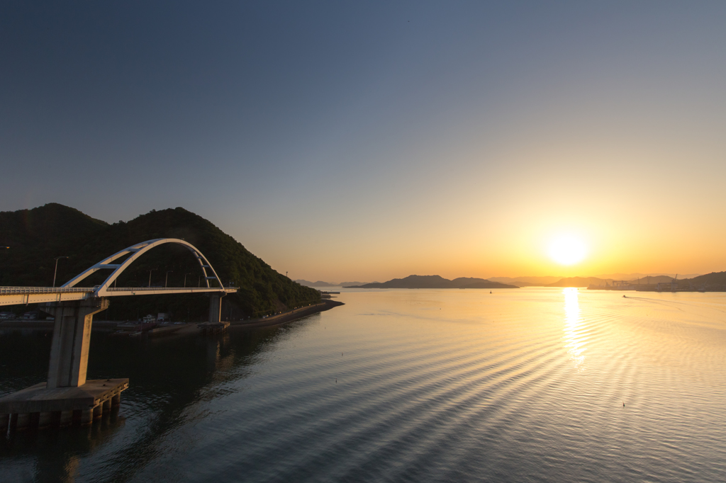追いかけて夕日