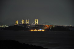 瀬戸大橋の夜景