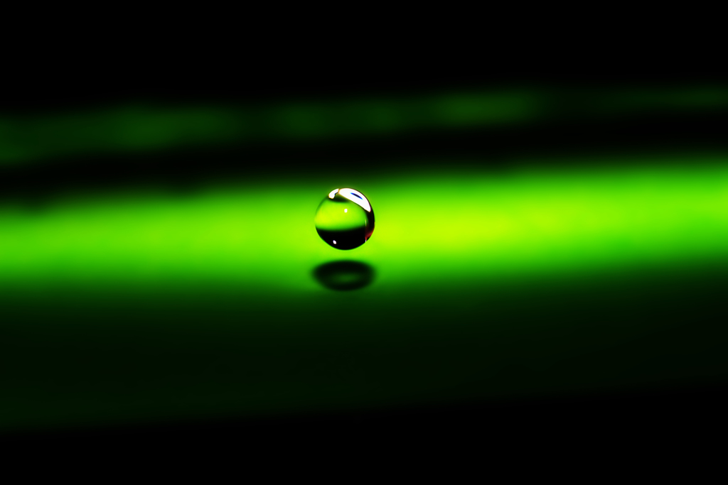 green water drop