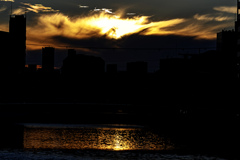 運河夕暮れ