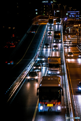at night