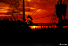 夕日シルエット