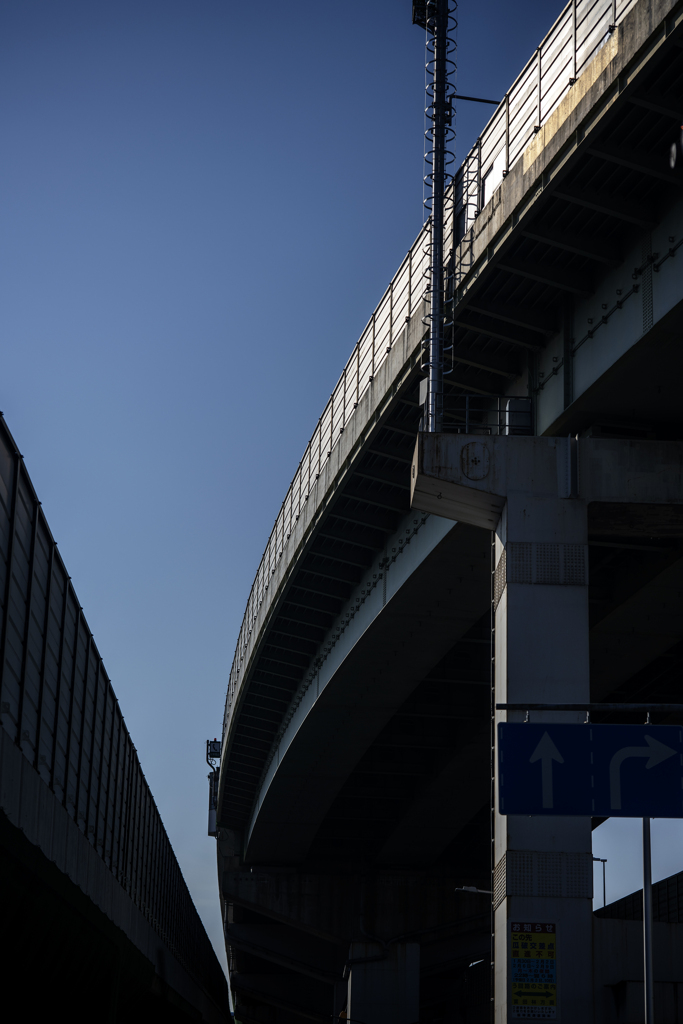 橋梁の架替え工事中