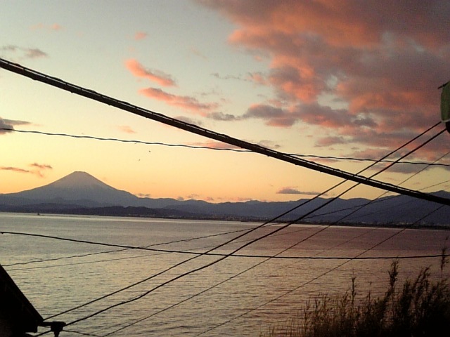 富士山と電線