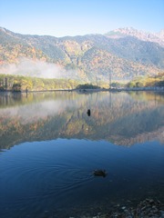 大正池に映る焼岳連山