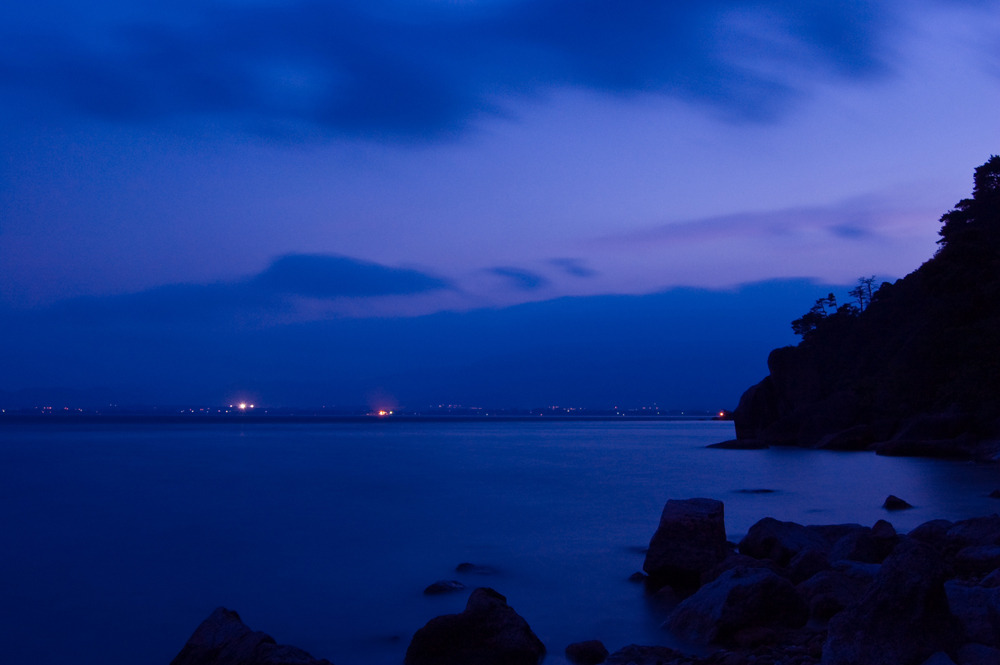 琵琶湖、夕景。
