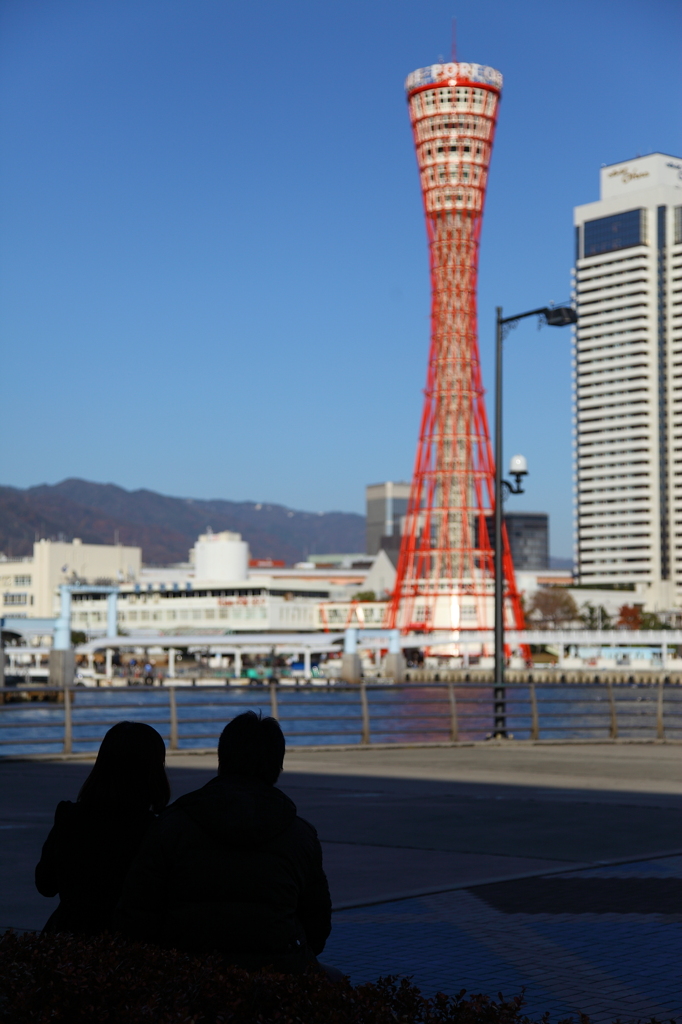 2人のシルエット