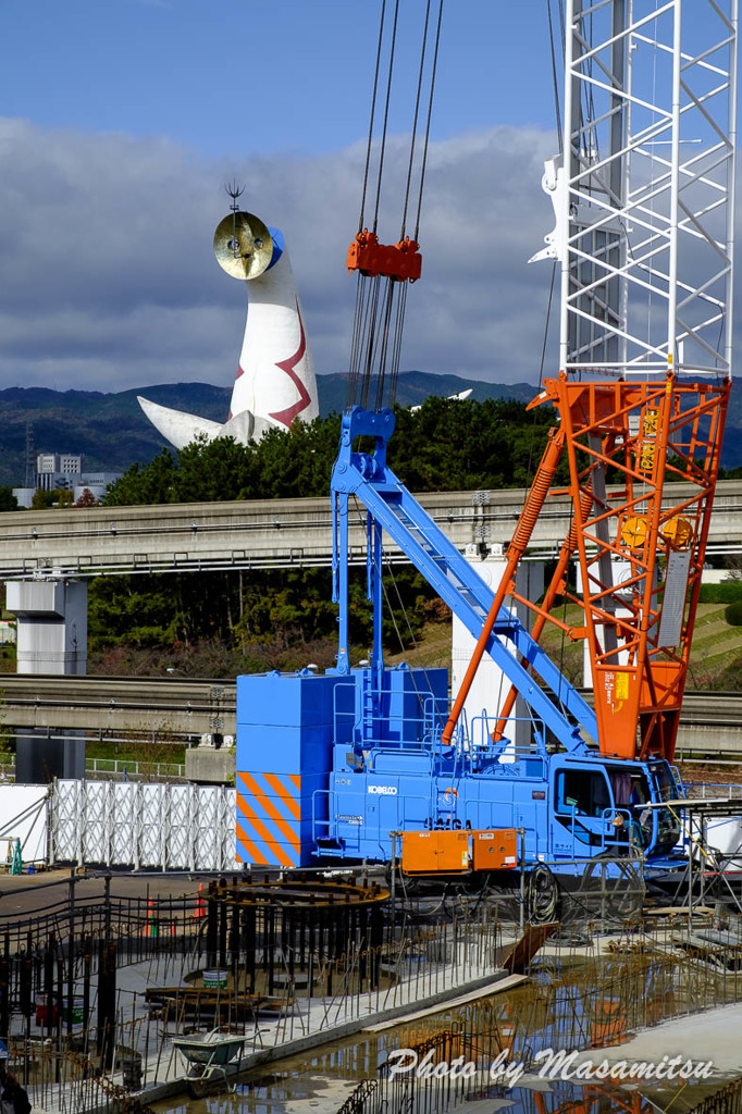 大観覧車の工事現場