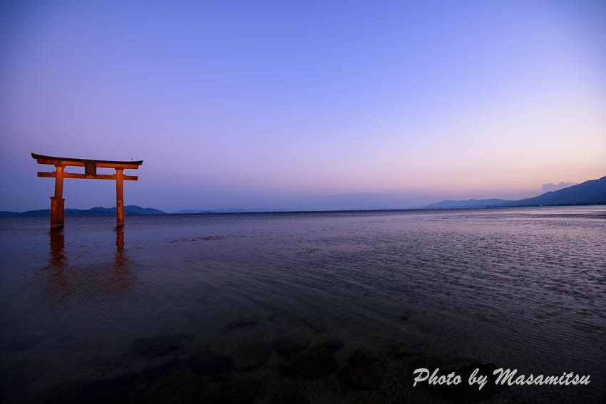 白髪神社　夕空