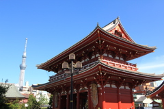 浅草寺境内からの風景