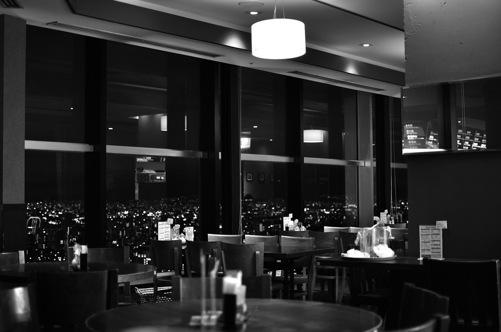 夜景を見ながら…